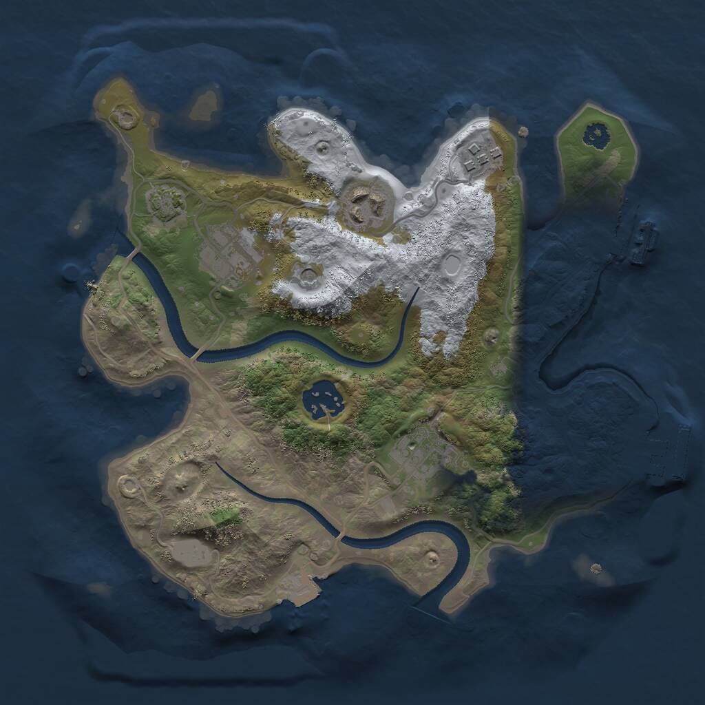 Rust Map: Procedural Map, Size: 2700, Seed: 1941212730, 10 Monuments