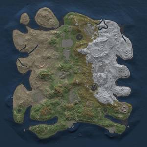 Thumbnail Rust Map: Procedural Map, Size: 3500, Seed: 767793797, 17 Monuments