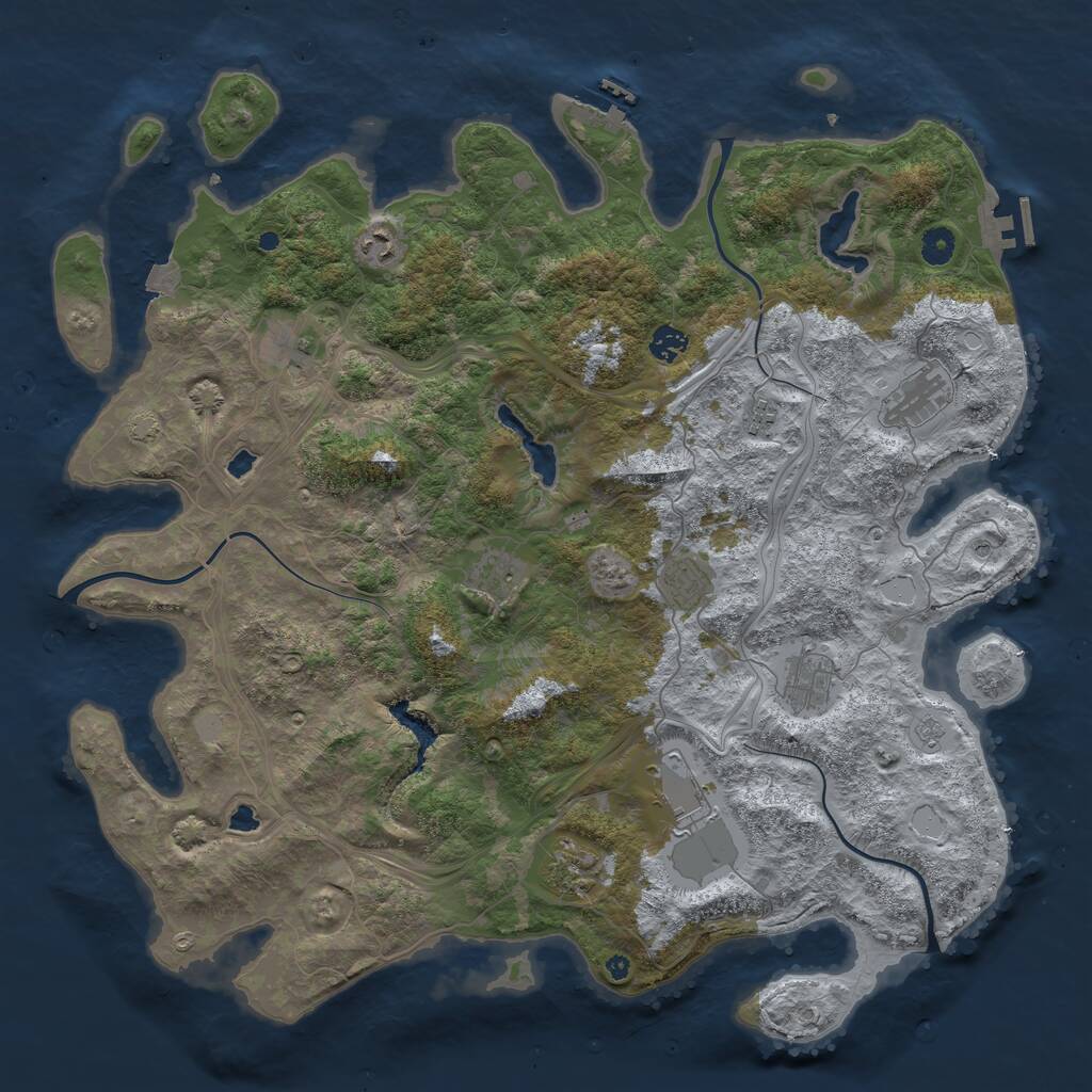 Rust Map: Procedural Map, Size: 4520, Seed: 3486092, 16 Monuments