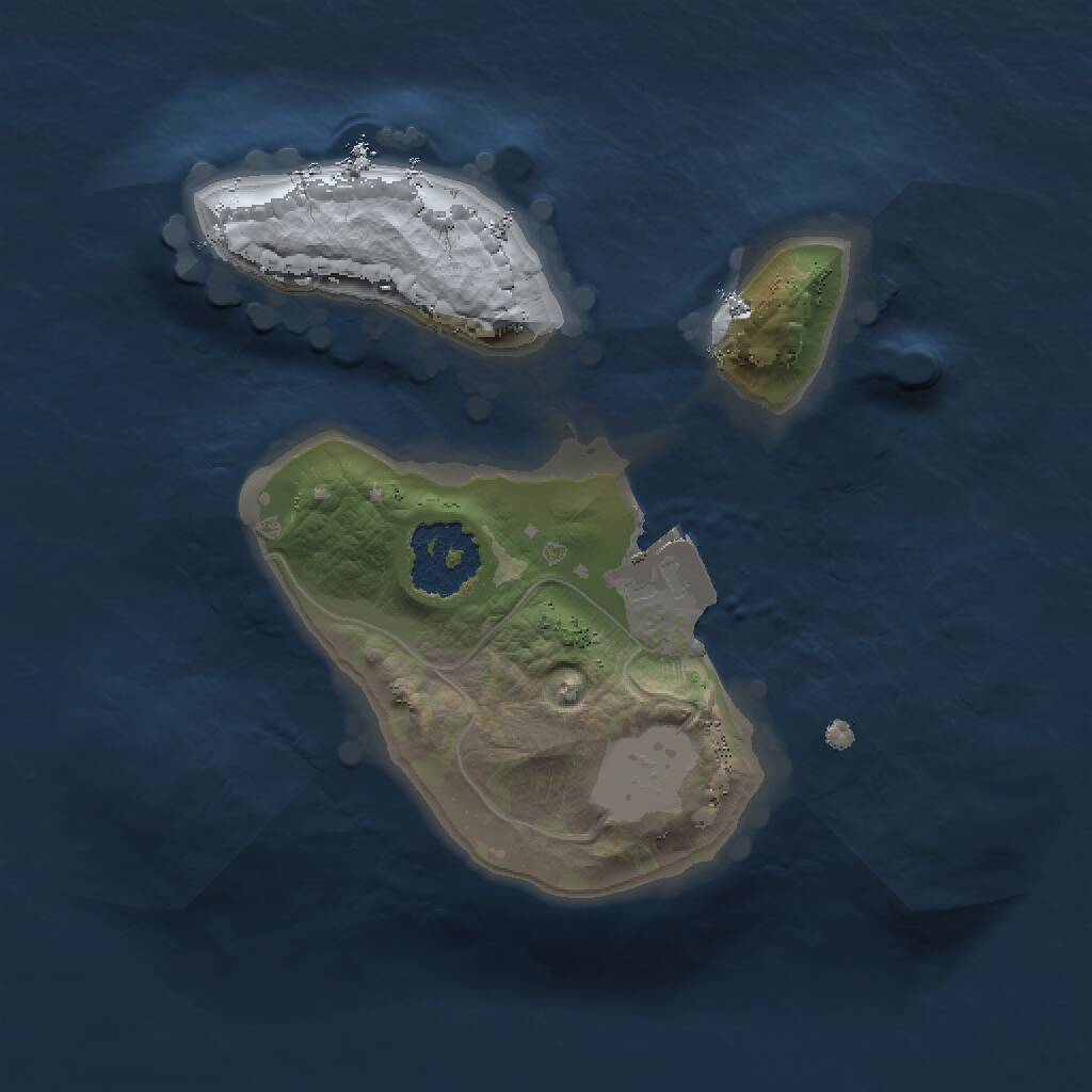 Rust Map: Procedural Map, Size: 1500, Seed: 375471, 1 Monuments