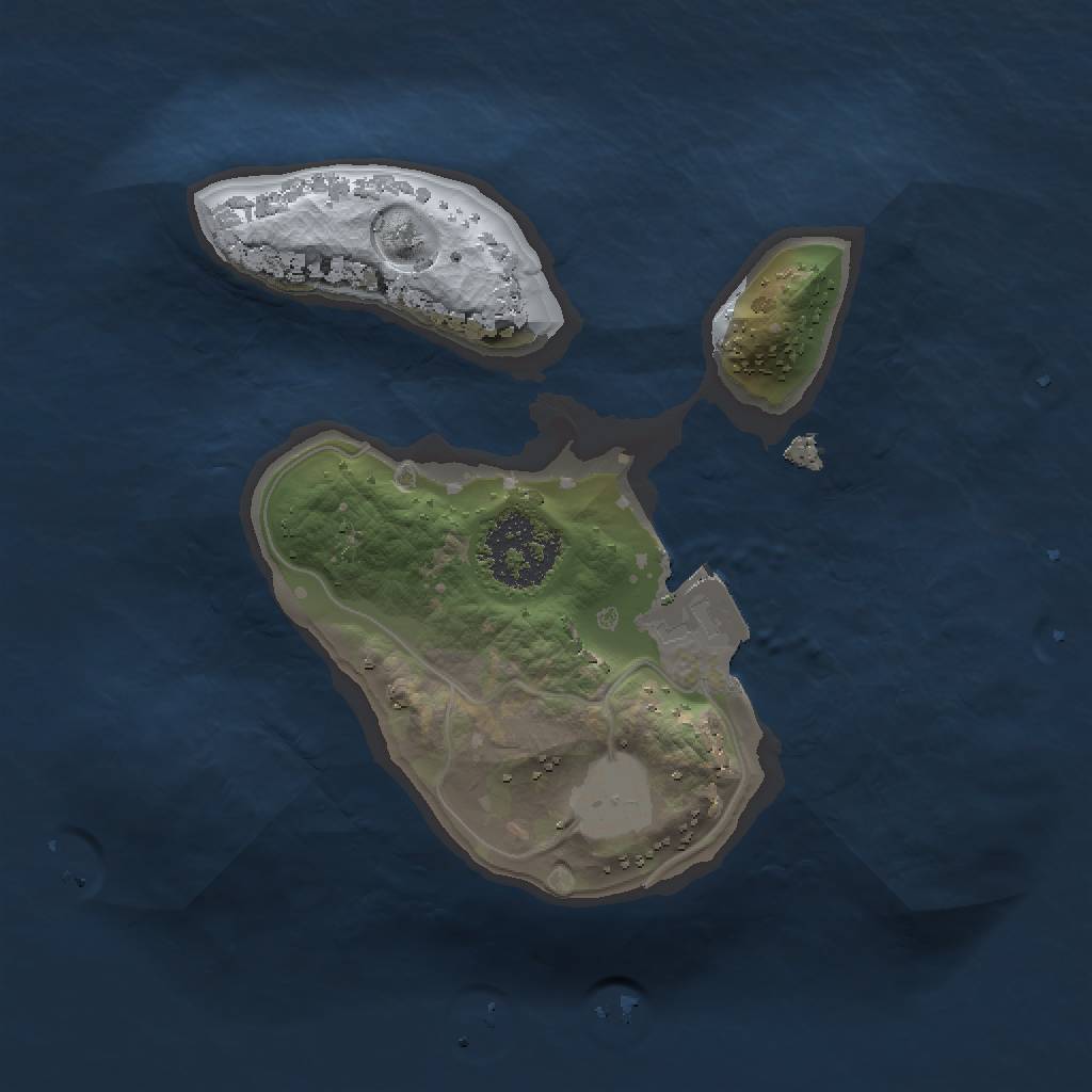 Rust Map: Procedural Map, Size: 1500, Seed: 375471, 3 Monuments