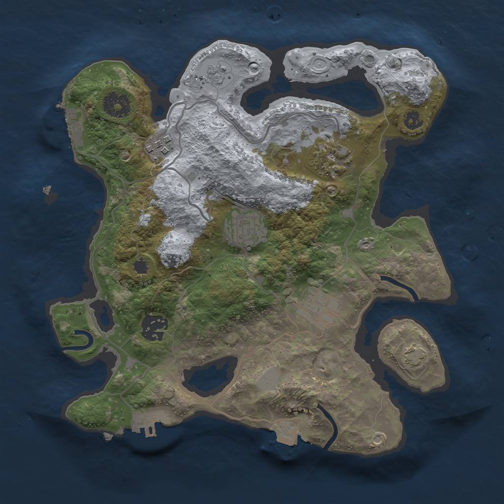 Rust Map: Procedural Map, Size: 2800, Seed: 18753636, 12 Monuments