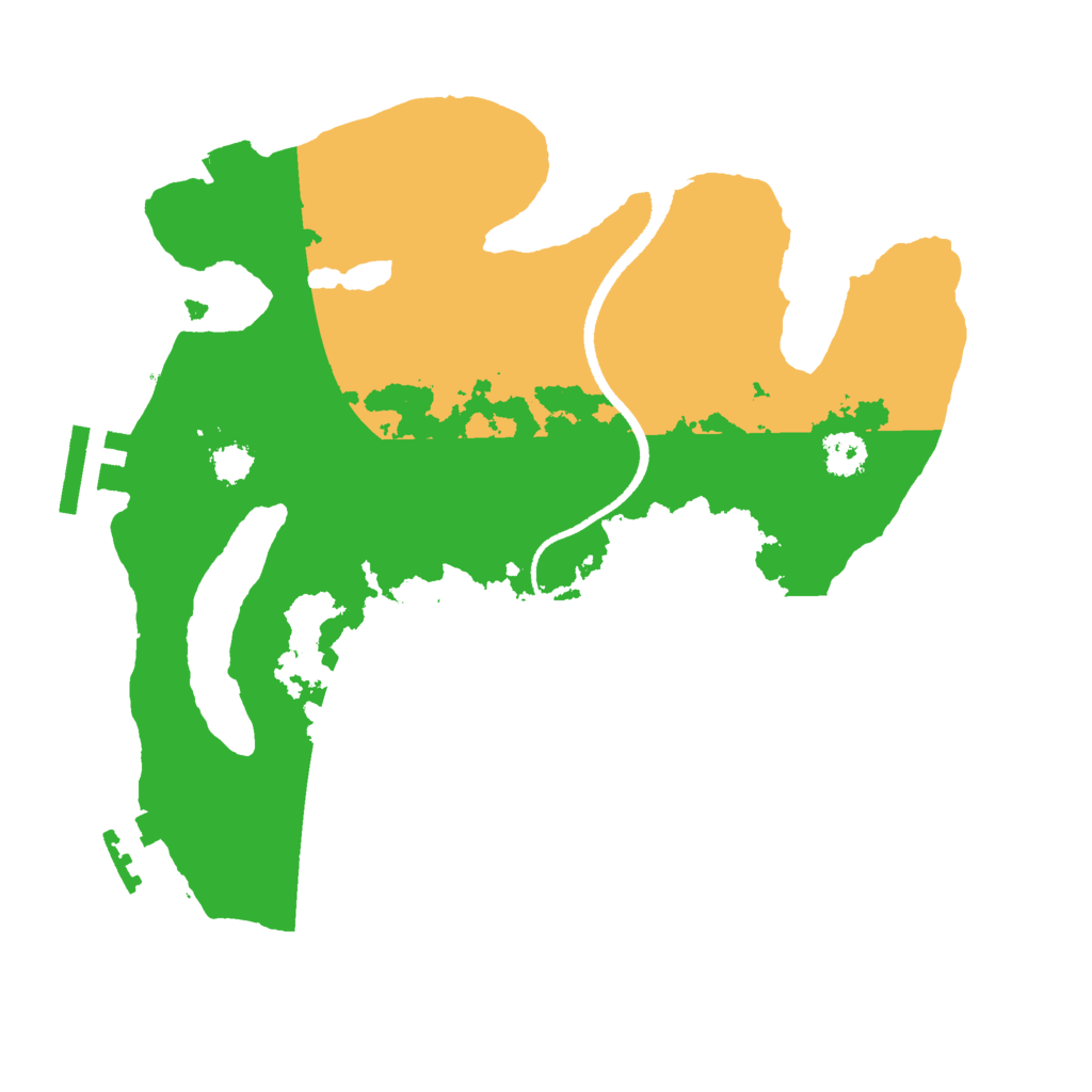 Biome Rust Map: Procedural Map, Size: 2500, Seed: 321332