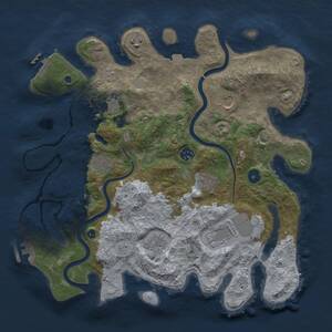 Thumbnail Rust Map: Procedural Map, Size: 3750, Seed: 678815243, 15 Monuments