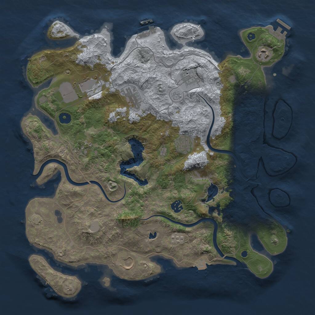 Rust Map: Procedural Map, Size: 4000, Seed: 567595540, 15 Monuments