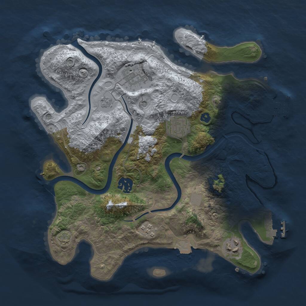 Rust Map: Procedural Map, Size: 3000, Seed: 139, 11 Monuments