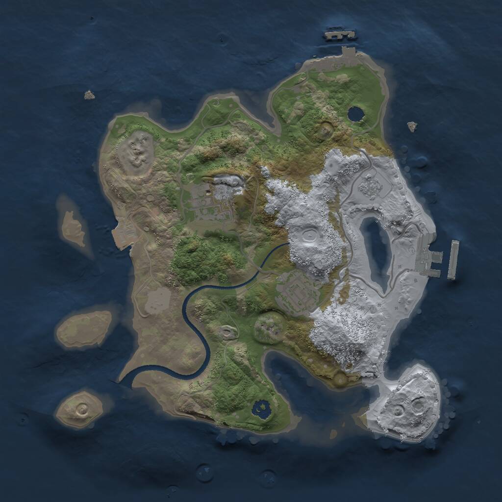 Rust Map: Procedural Map, Size: 2600, Seed: 1526647832, 6 Monuments