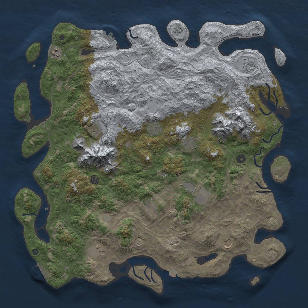 Rust Map: Procedural Map, Size: 5000, Seed: 178103717, 19 Monuments