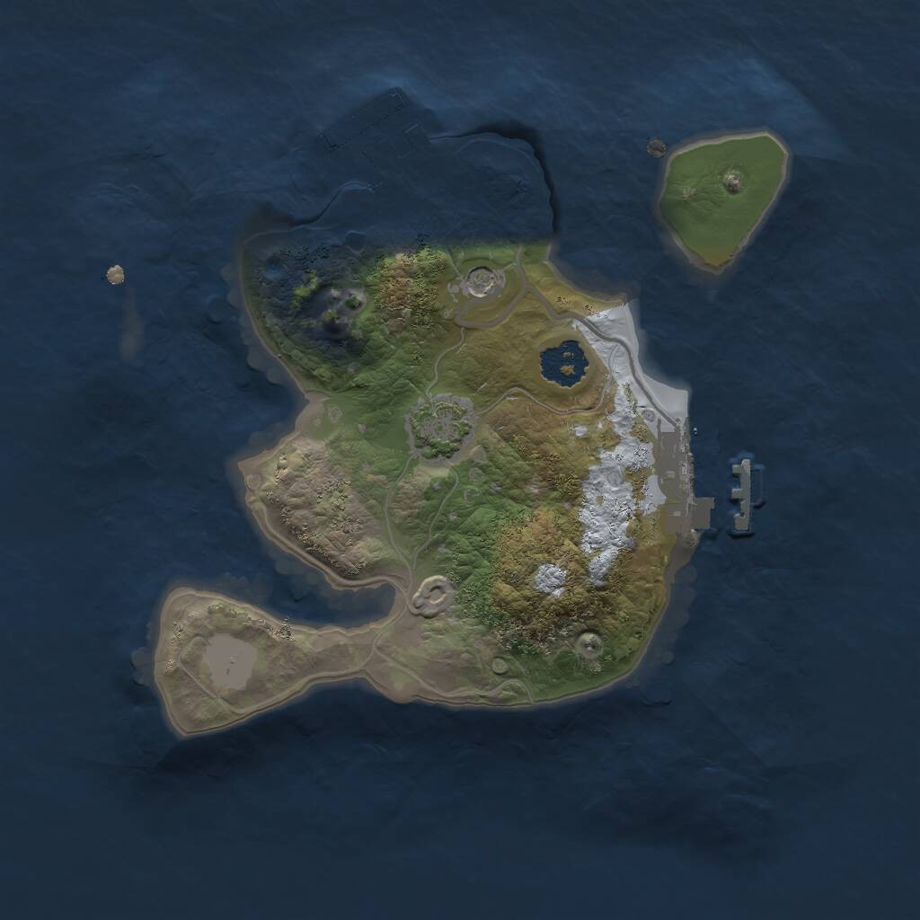 Rust Map: Procedural Map, Size: 2000, Seed: 217190531, 5 Monuments