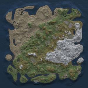 Thumbnail Rust Map: Procedural Map, Size: 4500, Seed: 2083494396, 19 Monuments