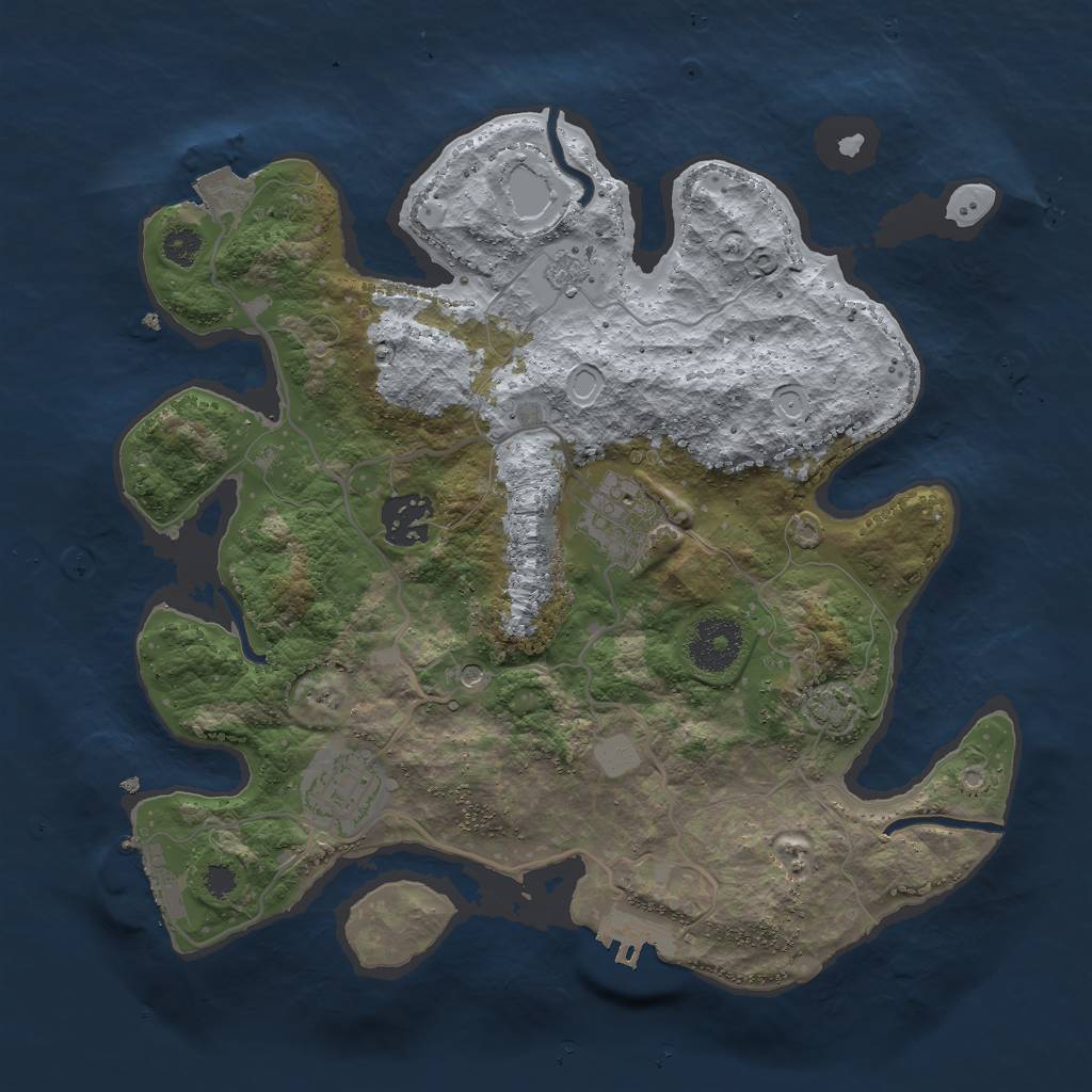 Rust Map: Procedural Map, Size: 3027, Seed: 13825, 11 Monuments