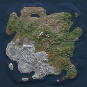Thumbnail Rust Map: Procedural Map, Size: 3600, Seed: 84882892, 18 Monuments