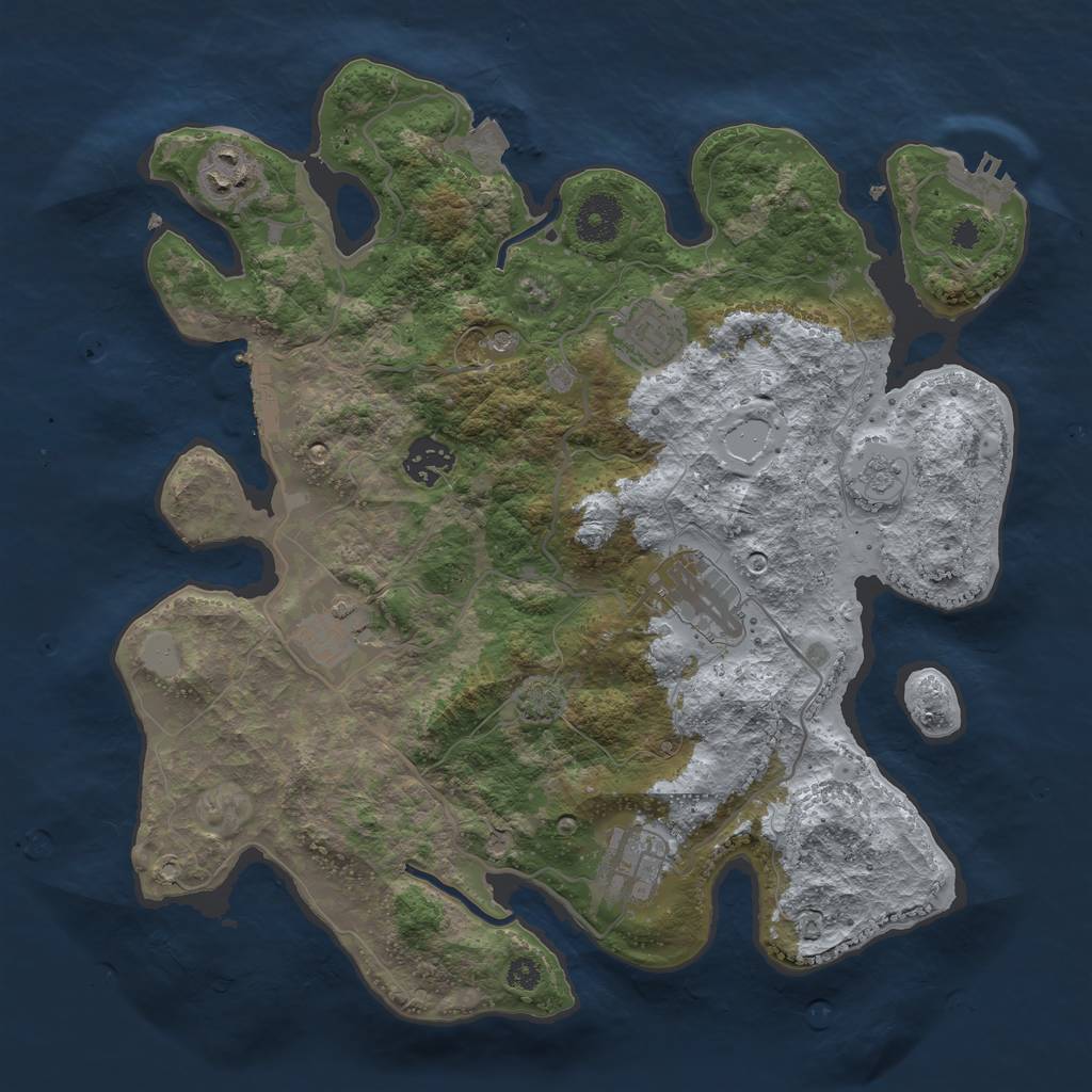 Rust Map: Procedural Map, Size: 3400, Seed: 800, 14 Monuments