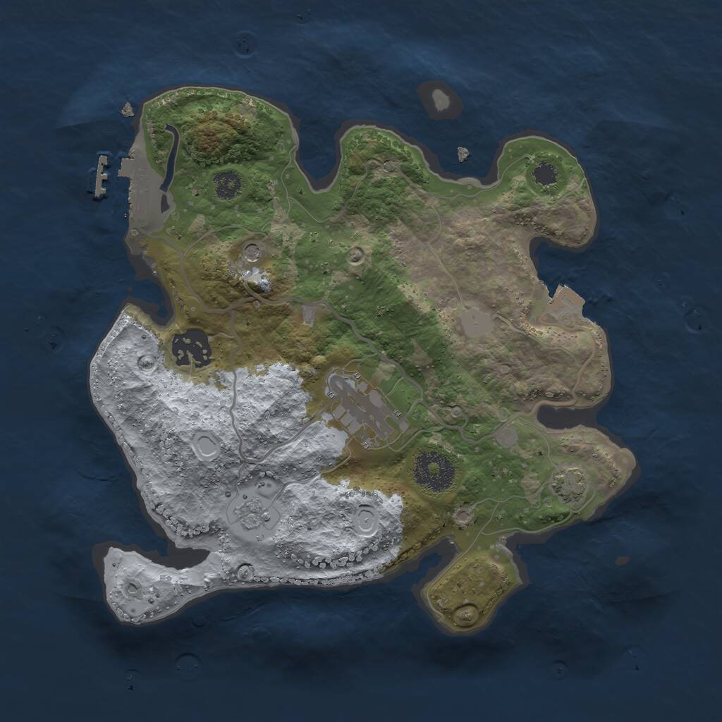 Rust Map: Procedural Map, Size: 2668, Seed: 2668, 7 Monuments