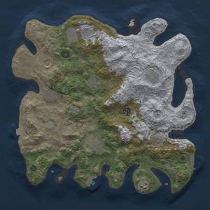 Thumbnail Rust Map: Procedural Map, Size: 3700, Seed: 1234586684, 18 Monuments