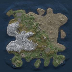 Thumbnail Rust Map: Procedural Map, Size: 3500, Seed: 275514122, 15 Monuments