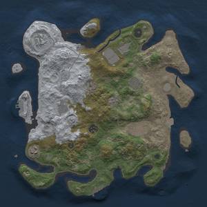 Thumbnail Rust Map: Procedural Map, Size: 3500, Seed: 807685770, 16 Monuments