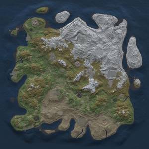 Thumbnail Rust Map: Procedural Map, Size: 4300, Seed: 1989621689, 19 Monuments