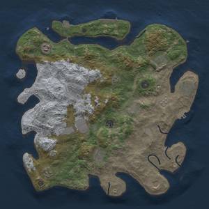 Thumbnail Rust Map: Procedural Map, Size: 3850, Seed: 9670381, 19 Monuments