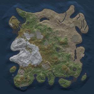 Thumbnail Rust Map: Procedural Map, Size: 3500, Seed: 627973974, 14 Monuments