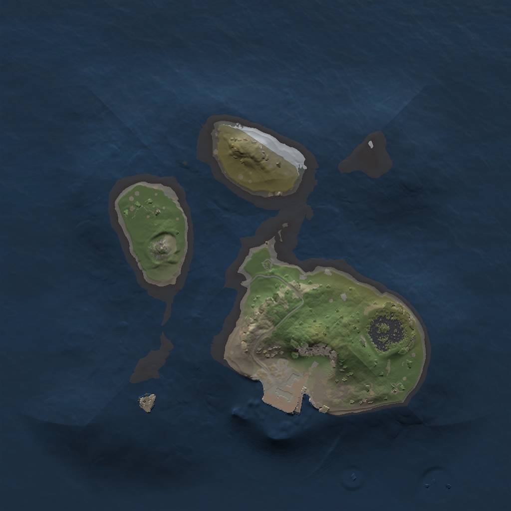 Rust Map: Procedural Map, Size: 1500, Seed: 1231231, 3 Monuments