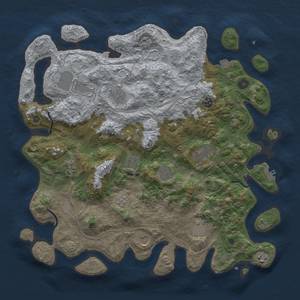 Thumbnail Rust Map: Procedural Map, Size: 4300, Seed: 1398994353, 18 Monuments