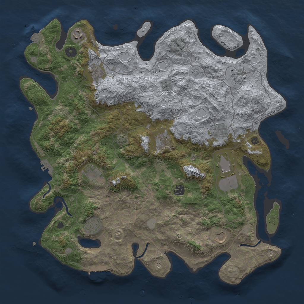 Rust Map: Procedural Map, Size: 4200, Seed: 1478897619, 19 Monuments