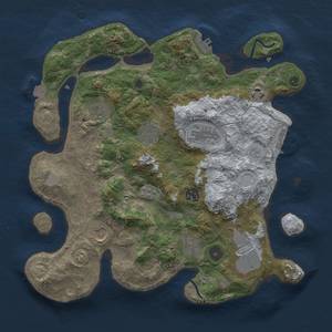 Thumbnail Rust Map: Procedural Map, Size: 3500, Seed: 975303750, 17 Monuments