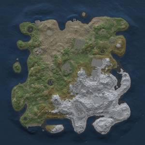 Thumbnail Rust Map: Procedural Map, Size: 3500, Seed: 25012024, 15 Monuments