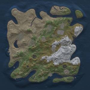 Thumbnail Rust Map: Procedural Map, Size: 3500, Seed: 394042173, 17 Monuments