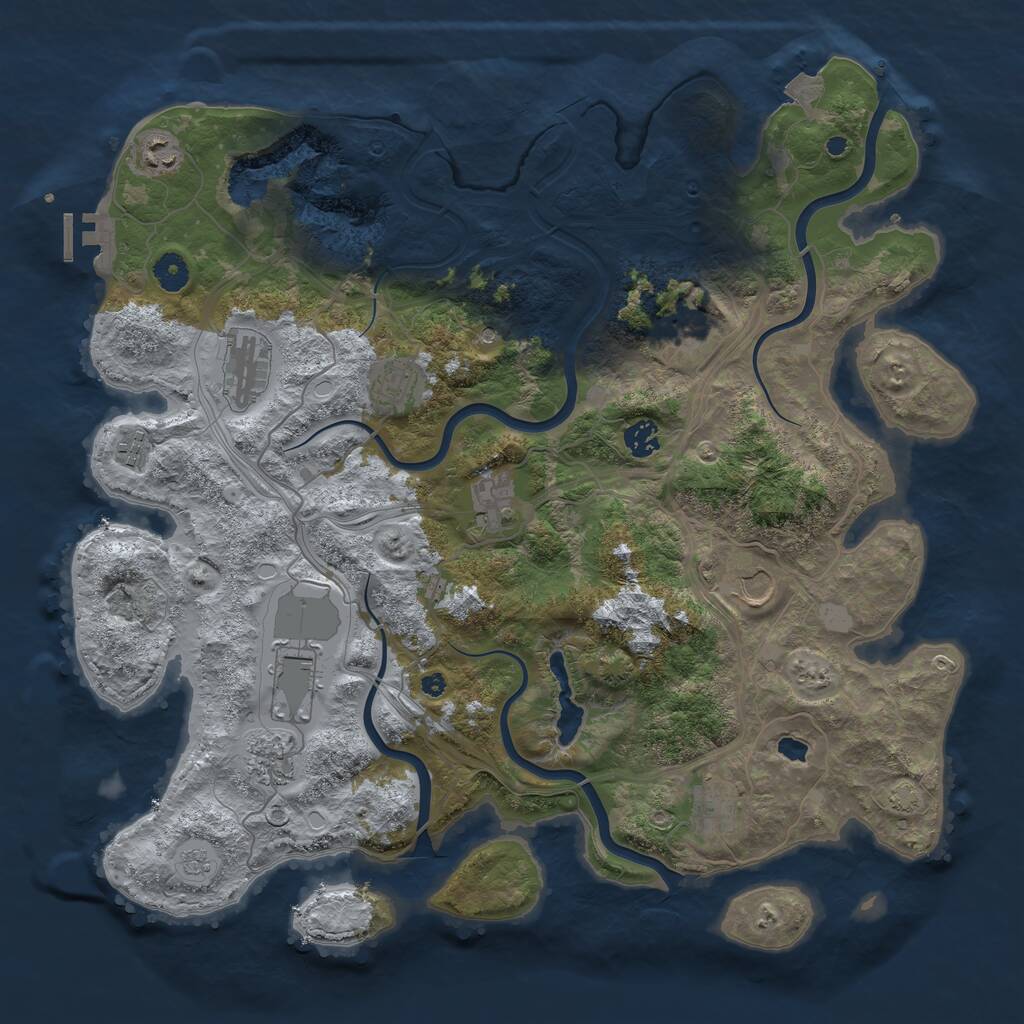 Rust Map: Procedural Map, Size: 4250, Seed: 903338960, 16 Monuments