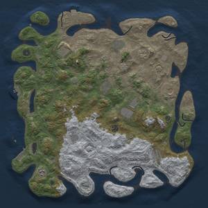 Thumbnail Rust Map: Procedural Map, Size: 4500, Seed: 452345, 19 Monuments