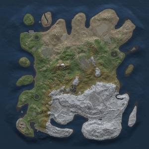 Thumbnail Rust Map: Procedural Map, Size: 3500, Seed: 873112511, 14 Monuments