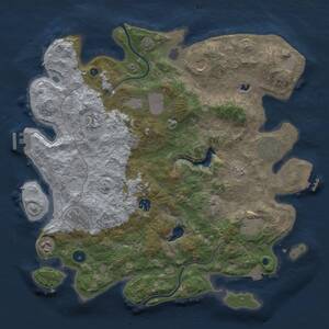 Thumbnail Rust Map: Procedural Map, Size: 4000, Seed: 332647075, 15 Monuments