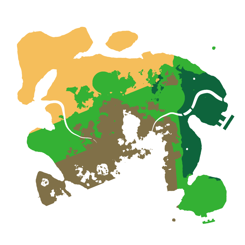 Biome Rust Map: Procedural Map, Size: 3000, Seed: 5401124