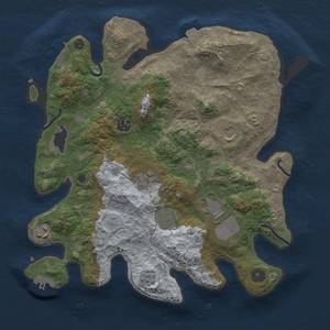 Thumbnail Rust Map: Procedural Map, Size: 3500, Seed: 3354901, 15 Monuments