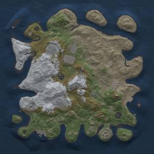 Thumbnail Rust Map: Procedural Map, Size: 3500, Seed: 998083, 14 Monuments