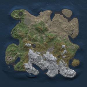 Thumbnail Rust Map: Procedural Map, Size: 3000, Seed: 1796347174, 13 Monuments