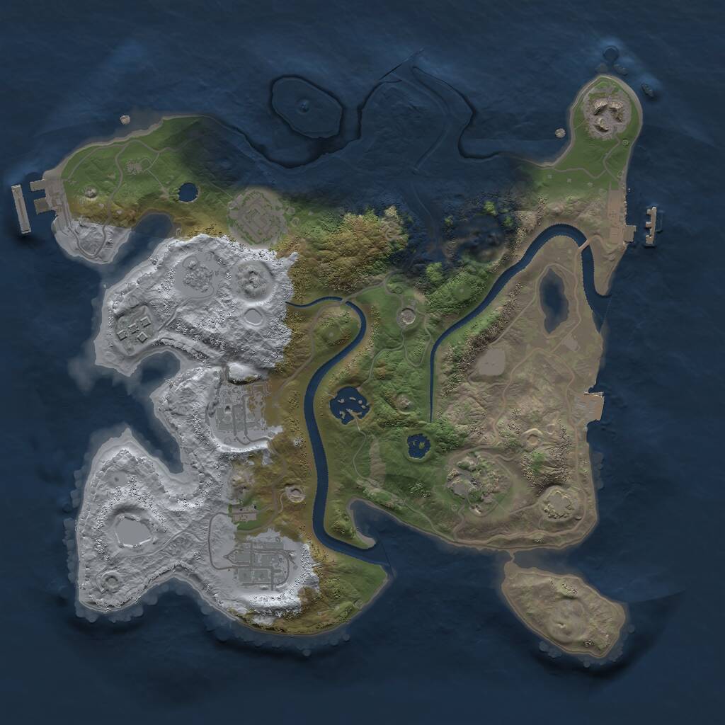 Rust Map: Procedural Map, Size: 3000, Seed: 314874914, 13 Monuments