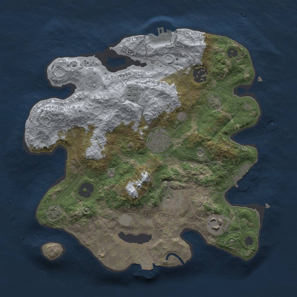 Rust Map: Procedural Map, Size: 2950, Seed: 1586277242, 13 Monuments