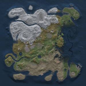 Thumbnail Rust Map: Procedural Map, Size: 3800, Seed: 814693824, 16 Monuments