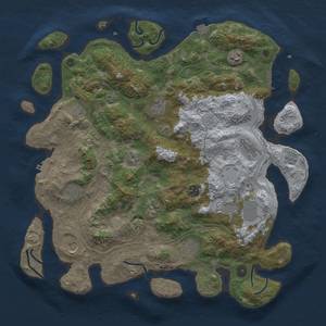 Thumbnail Rust Map: Procedural Map, Size: 4250, Seed: 1758637327, 19 Monuments