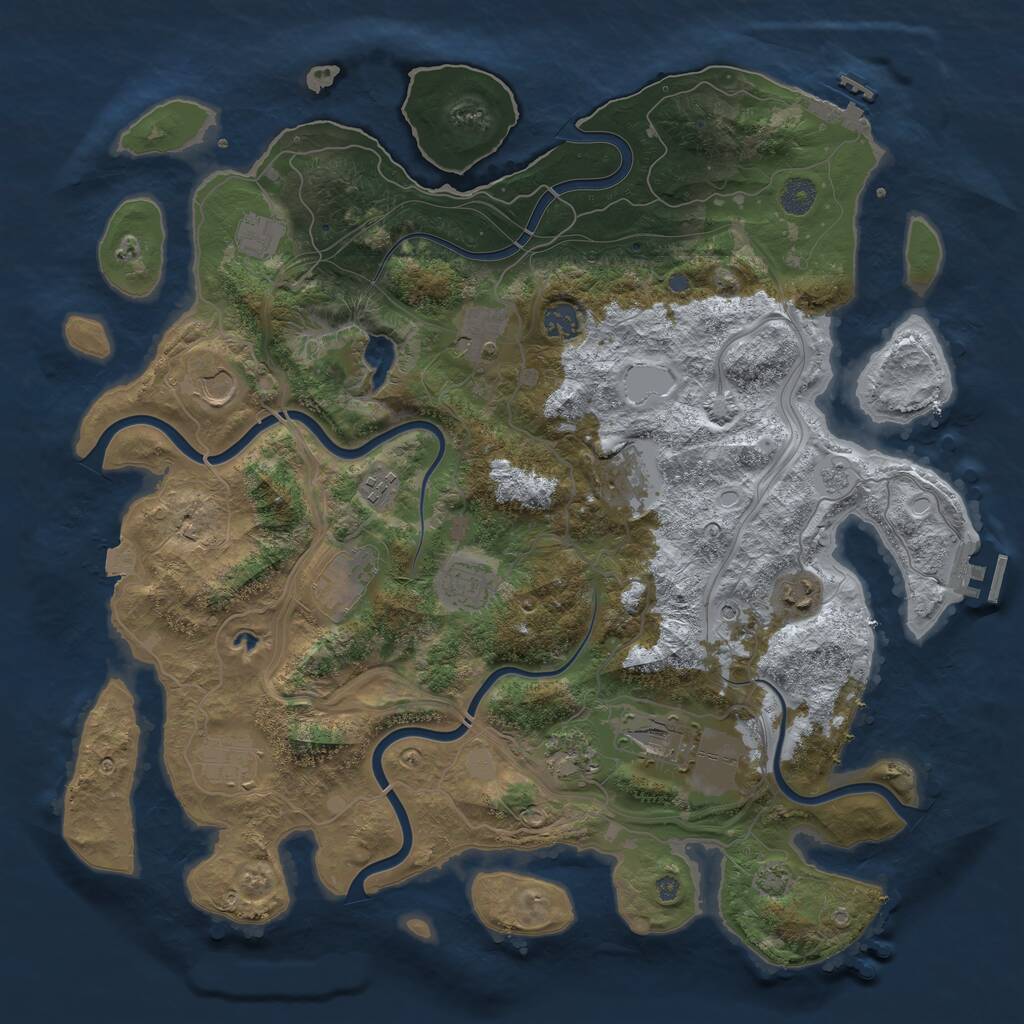 Rust Map: Procedural Map, Size: 4250, Seed: 1758637327, 17 Monuments