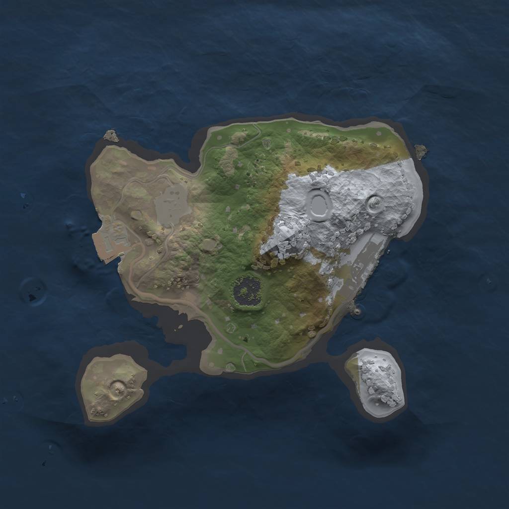 Rust Map: Procedural Map, Size: 1800, Seed: 724855428, 4 Monuments