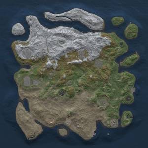 Thumbnail Rust Map: Procedural Map, Size: 4000, Seed: 2046594283, 18 Monuments