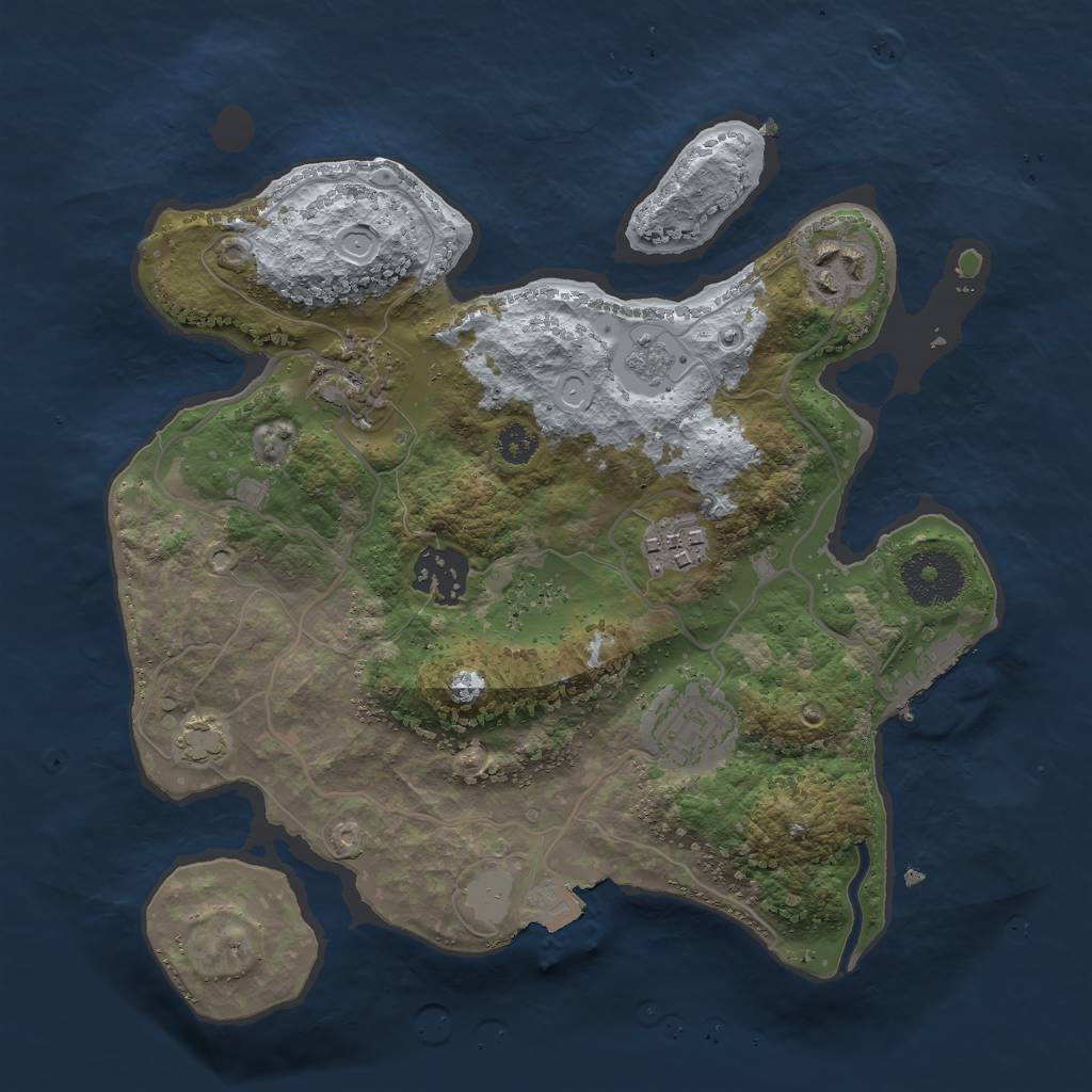 Rust Map: Procedural Map, Size: 2800, Seed: 291805788, 11 Monuments