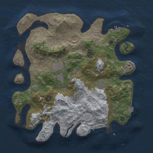 Thumbnail Rust Map: Procedural Map, Size: 3500, Seed: 1394172284, 15 Monuments