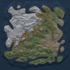 Thumbnail Rust Map: Procedural Map, Size: 4000, Seed: 273474259, 18 Monuments