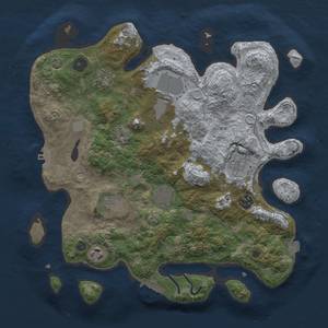 Thumbnail Rust Map: Procedural Map, Size: 3500, Seed: 1771754076, 16 Monuments