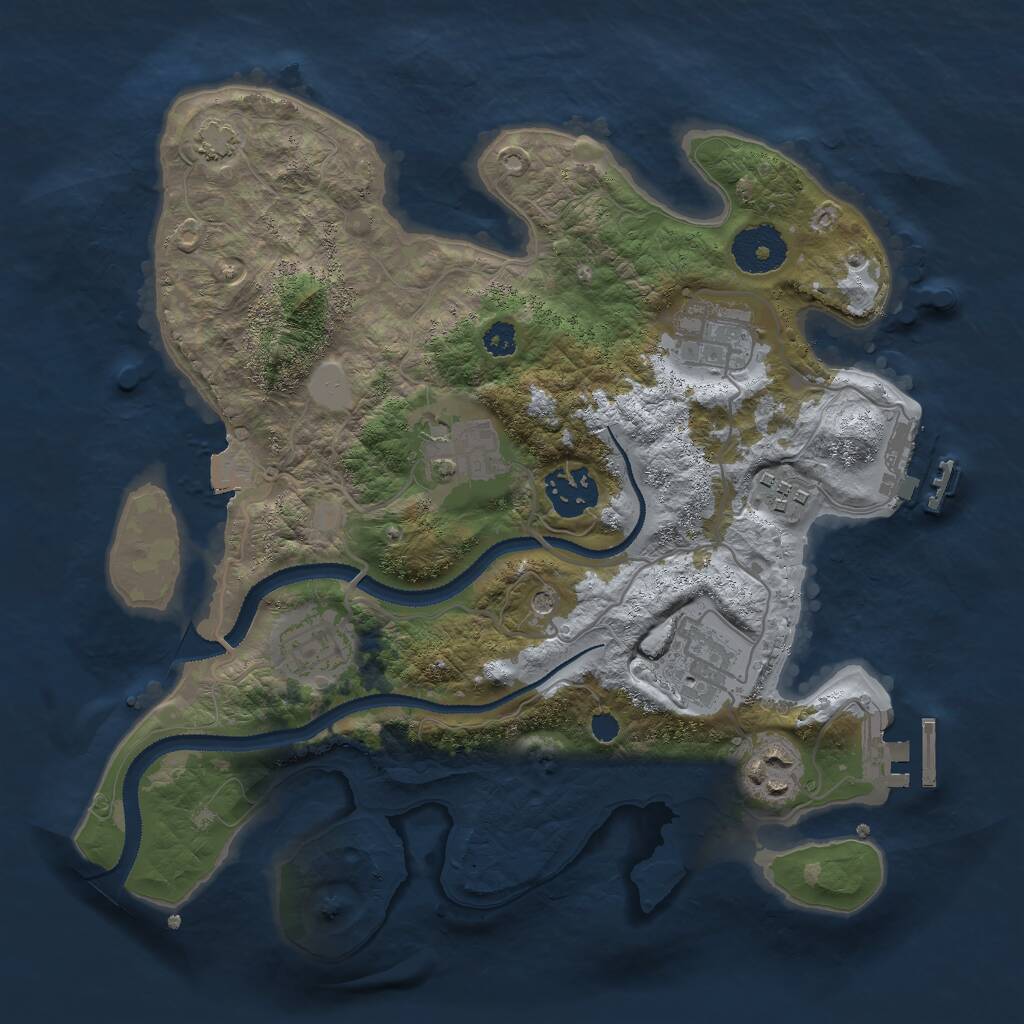 Rust Map: Procedural Map, Size: 3000, Seed: 1482720900, 12 Monuments